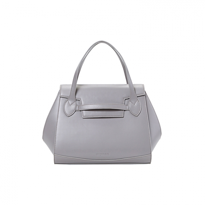 graue Farbe Damen Designer Echtleder Handtaschen 