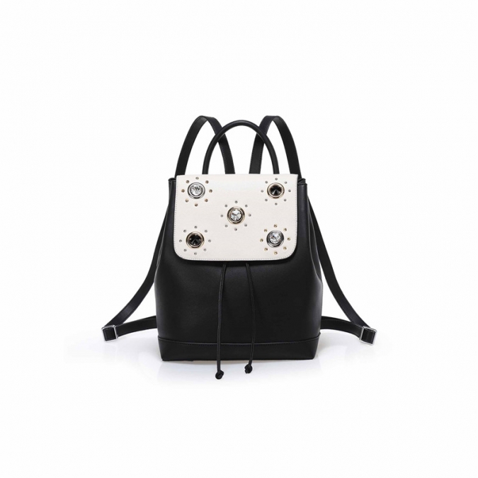 Crystal Cow Leather Women Backpack