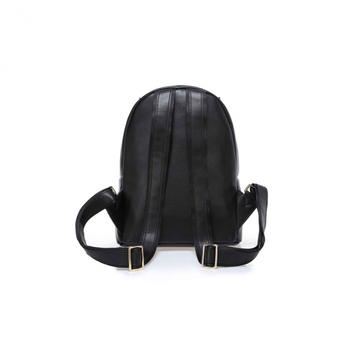 praktischer Entwurf Frauen Gepäck Stil schwarz Leder Rucksack 