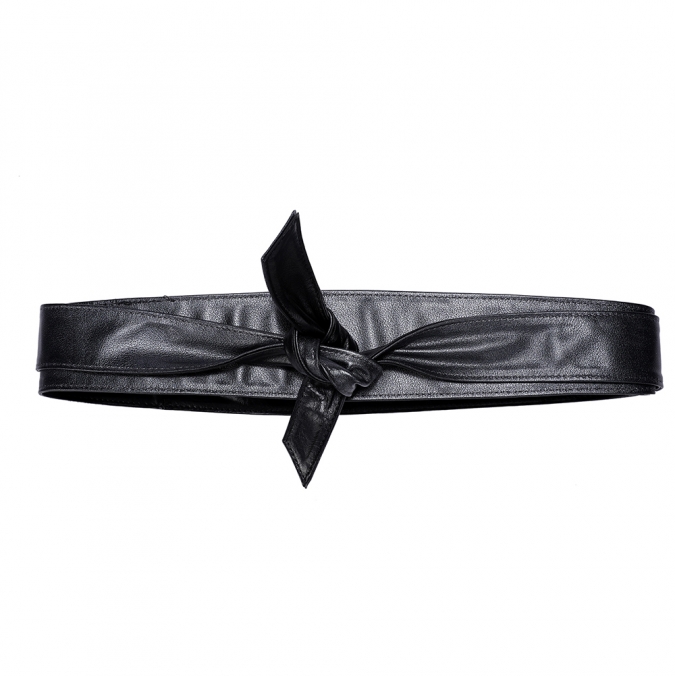 kundenspezifischer schwarzer Hüftgurt aus echtem Leder für Damen 