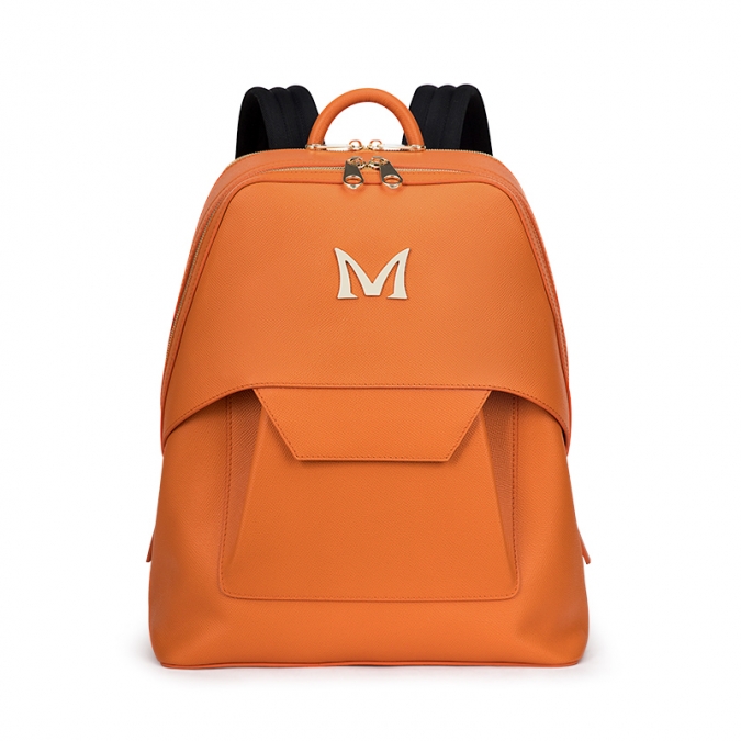 OEM orange leather backpack